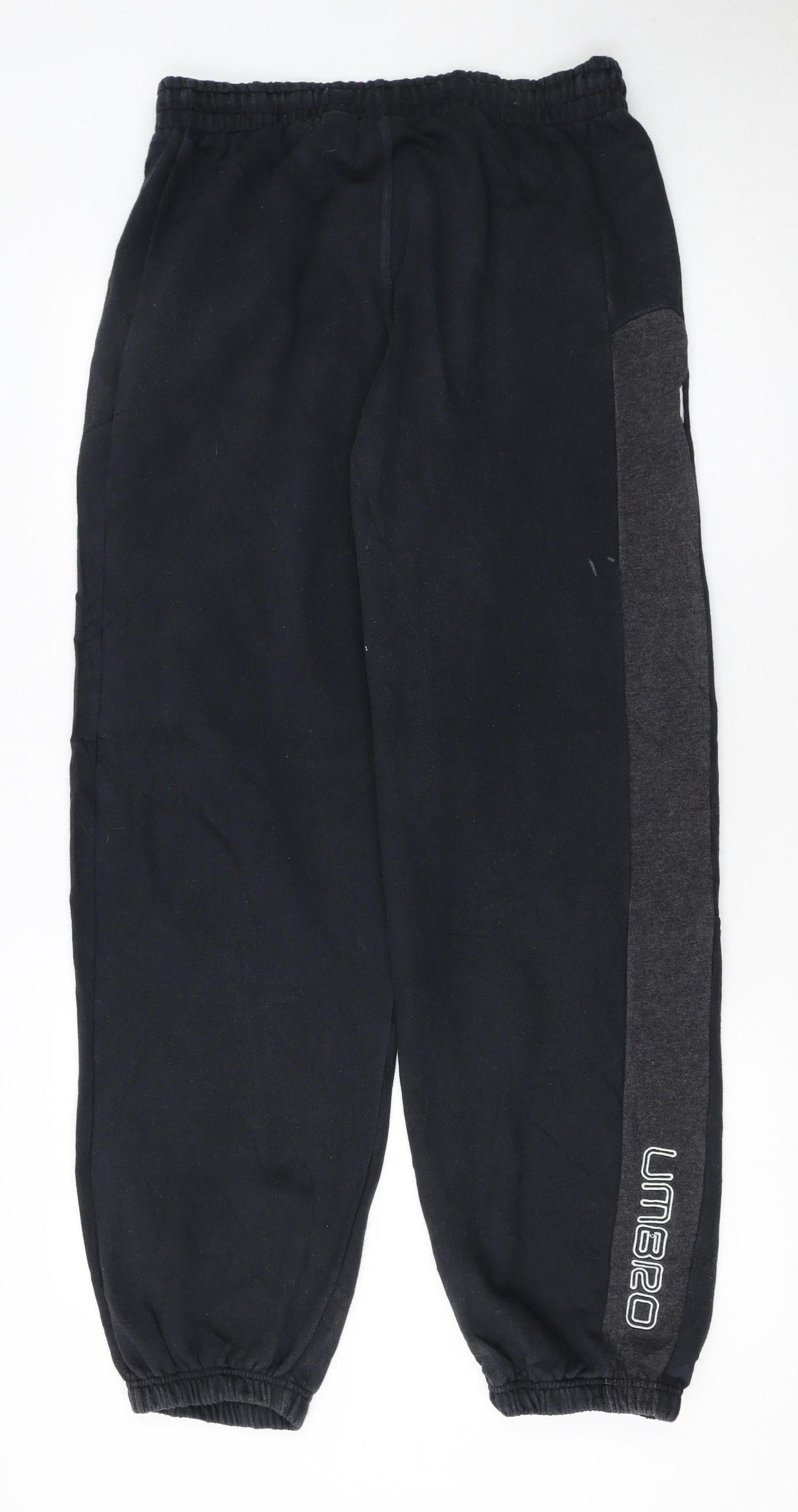 Umbro Men's Black Fleece Sweatpants L Regular Fit Logo Sportswear