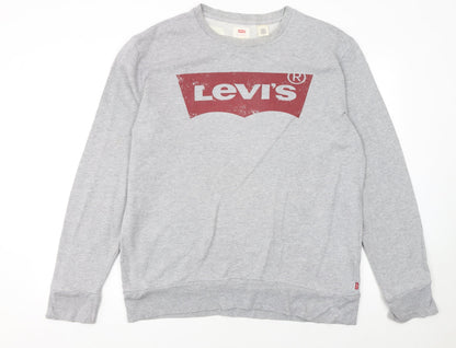 Mens UK Size M Levi's Grey Pullover Sweatshirt