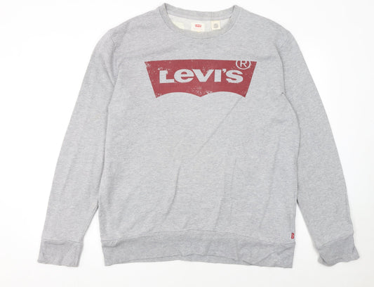 Mens UK Size M Levi's Grey Pullover Sweatshirt