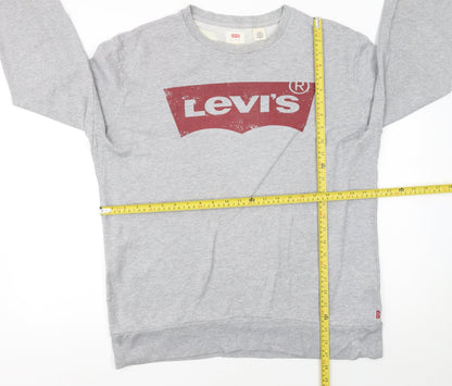 Mens UK Size M Levi's Grey Pullover Sweatshirt