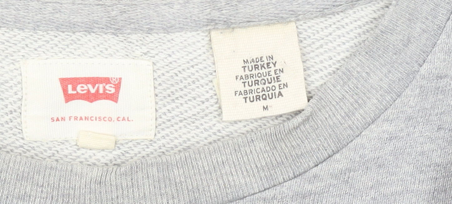 Mens UK Size M Levi's Grey Pullover Sweatshirt