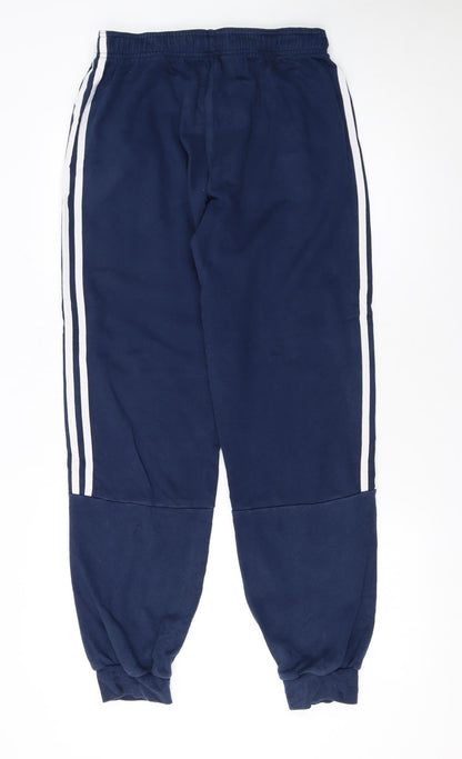 Adidas Teens Blue XL Jogger Sweatpants with Stripes
