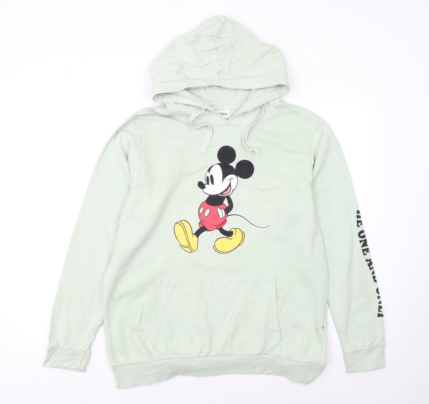 Womens UK Size 14 Disney Green Pullover Hoodie