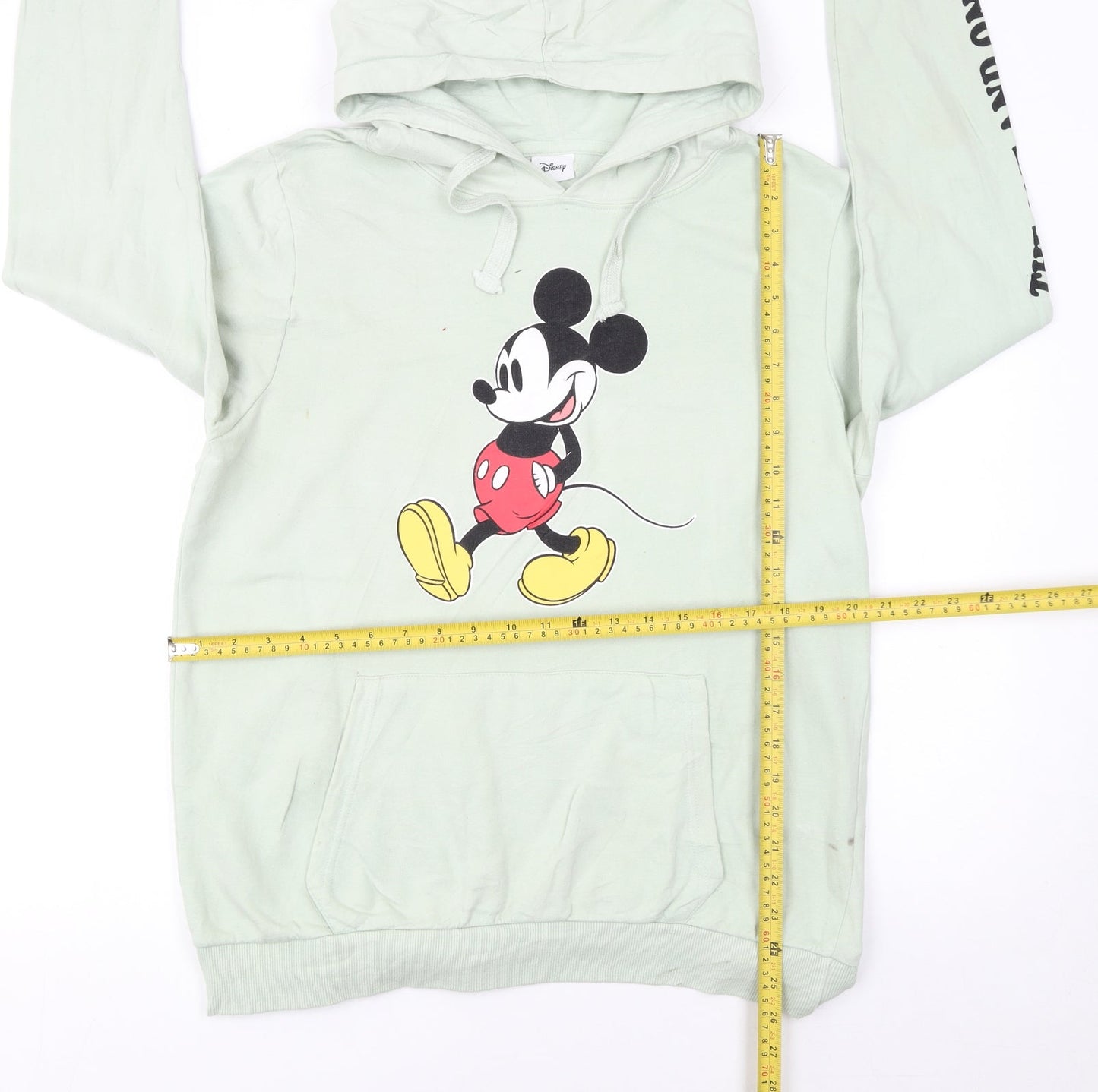 Womens UK Size 14 Disney Green Pullover Hoodie
