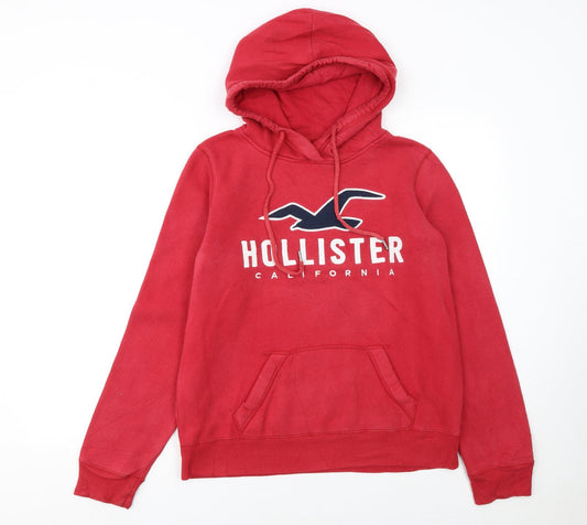 Womens UK Size XS Hollister Red Pullover Hoodie