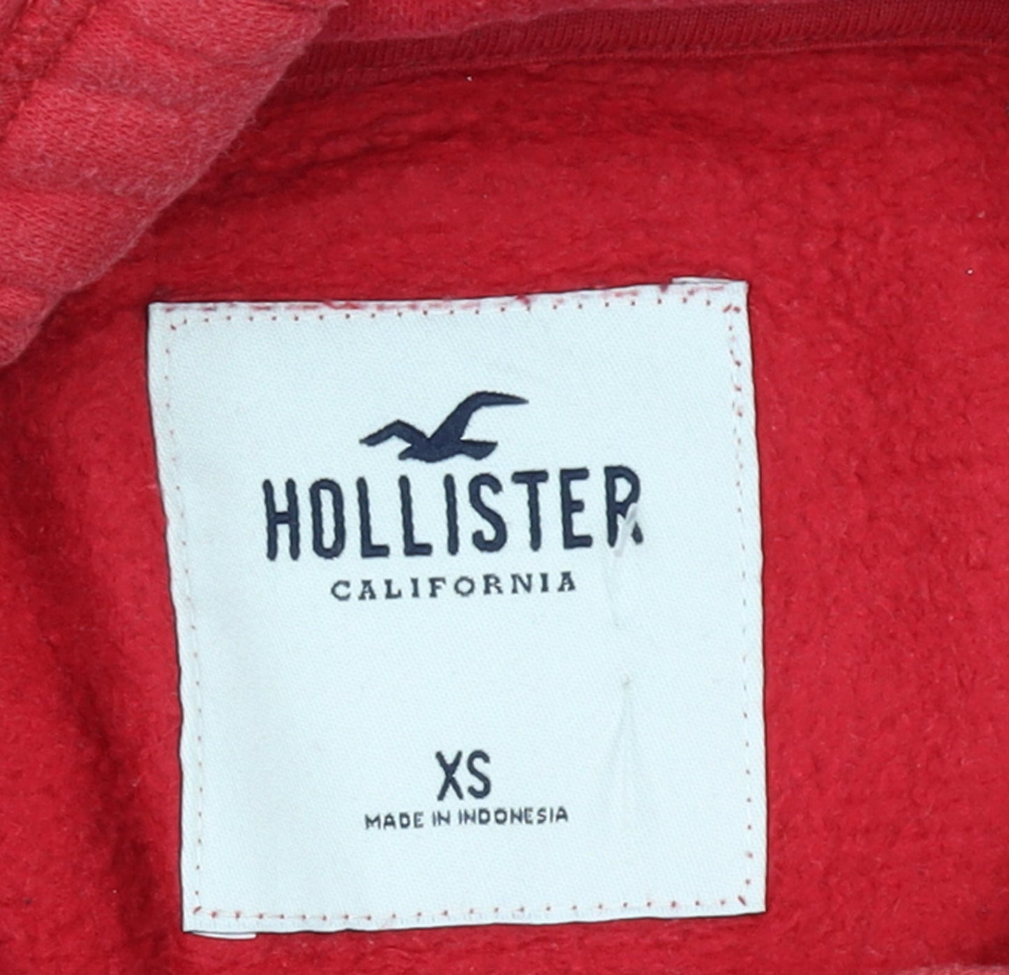 Womens UK Size XS Hollister Red Pullover Hoodie