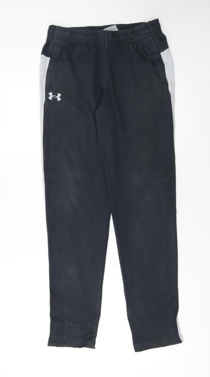 Boys UK Size L Under armour Relaxed Fit Jogger Black Trousers