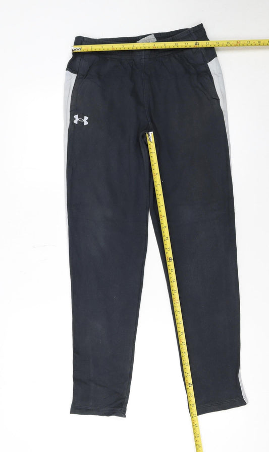 Boys UK Size L Under armour Relaxed Fit Jogger Black Trousers