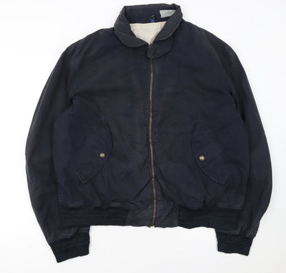 Mens UK Size L GANT Blue Bomber Jacket