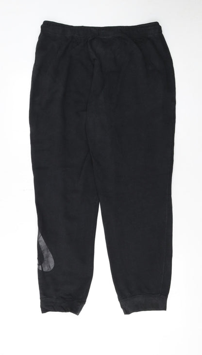 Mens UK Size L Nike Regular Fit Jogger Black Trousers