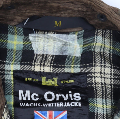 Mens UK Size M Mc Orvis Green Waxed Jacket