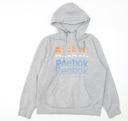 Mens UK Size M Reebok Grey Pullover Hoodie