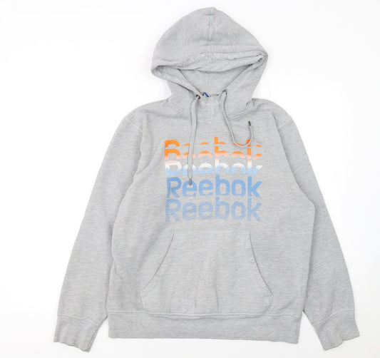 Mens UK Size M Reebok Grey Pullover Hoodie