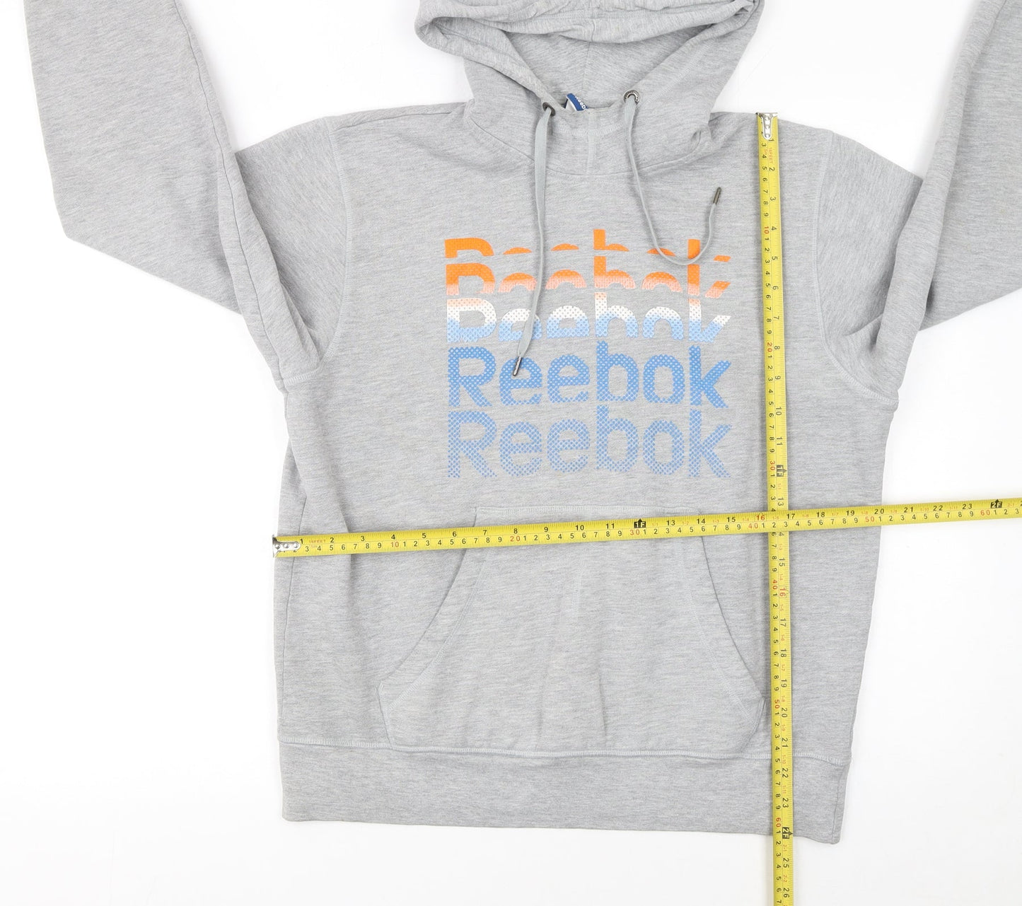 Mens UK Size M Reebok Grey Pullover Hoodie