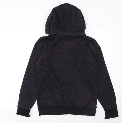 Womens UK Size M Superdry Black Full Zip Hoodie