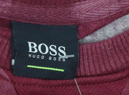 Mens UK Size S HUGO BOSS Red Pullover Sweatshirt