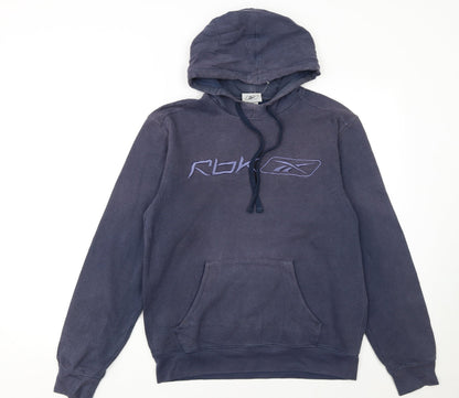 Mens UK Size S Reebok Blue Pullover Hoodie
