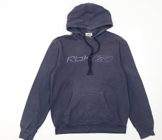 Mens UK Size S Reebok Blue Pullover Hoodie