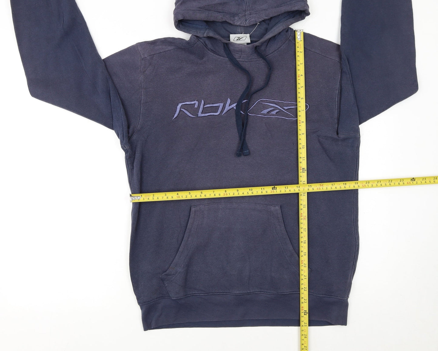 Mens UK Size S Reebok Blue Pullover Hoodie