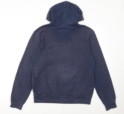 Mens UK Size S Reebok Blue Pullover Hoodie