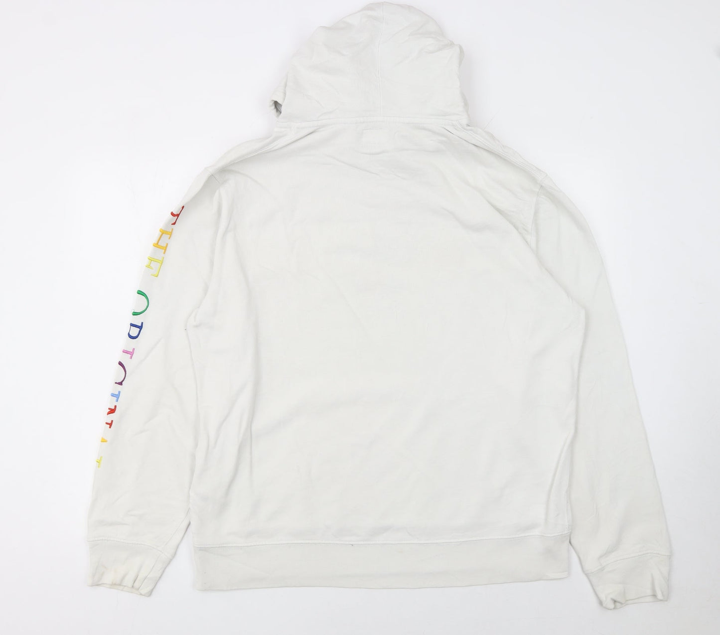 Mens UK Size L Levi's White Pullover Hoodie