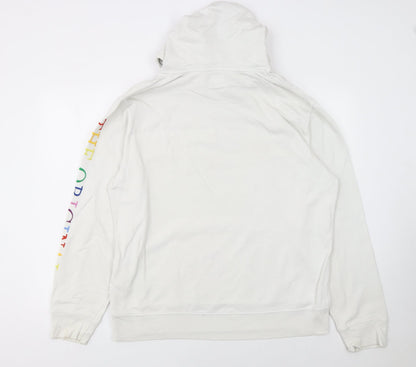Mens UK Size L Levi's White Pullover Hoodie