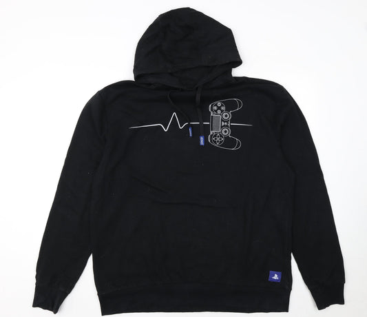 Mens UK Size XL PlayStation Black Pullover Hoodie