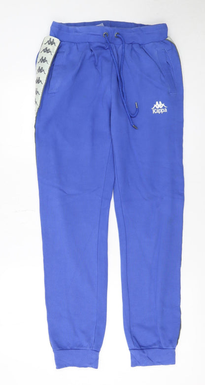 Womens UK Size M Kappa Regular Fit Jogger Blue Trousers