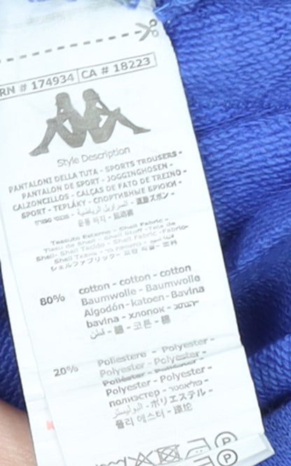 Womens UK Size M Kappa Regular Fit Jogger Blue Trousers