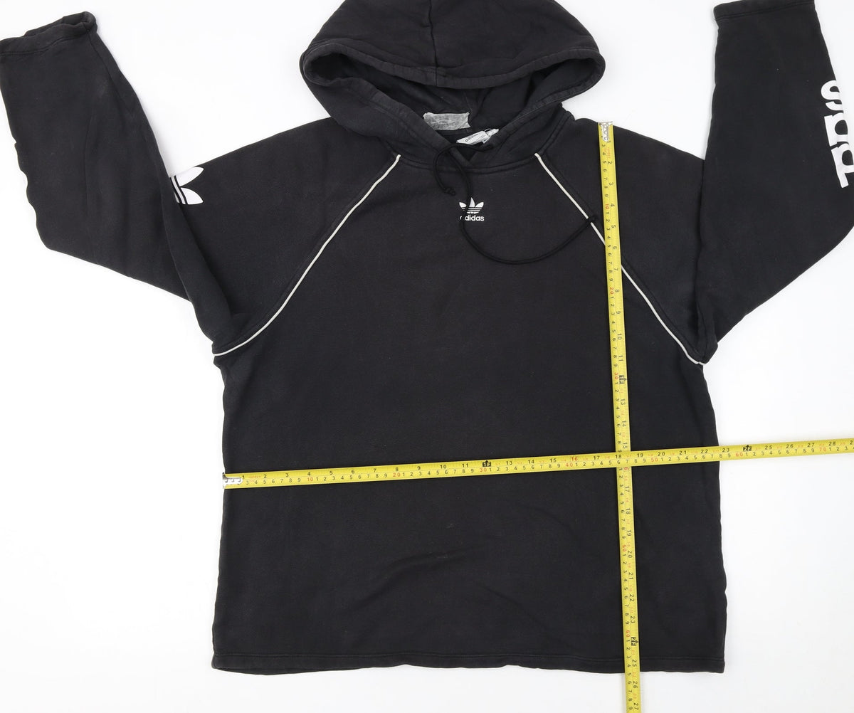 Womens UK Size 14 adidas Black Pullover Hoodie