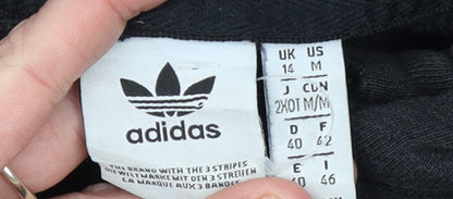 Womens UK Size 14 adidas Black Pullover Hoodie