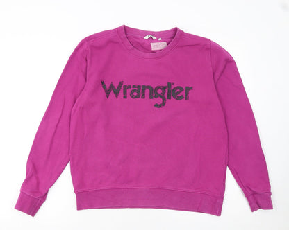 Womens UK Size S Wrangler Pink Pullover Sweatshirt