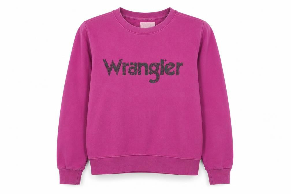 Womens UK Size S Wrangler Pink Pullover Sweatshirt