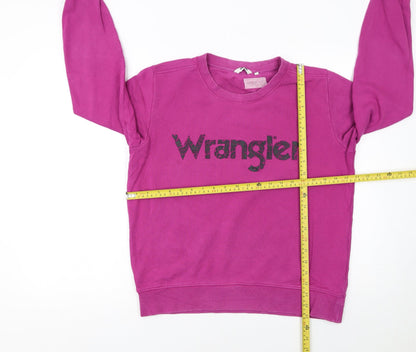 Womens UK Size S Wrangler Pink Pullover Sweatshirt