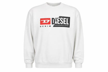 Mens UK Size XL Diesel White Pullover Sweatshirt