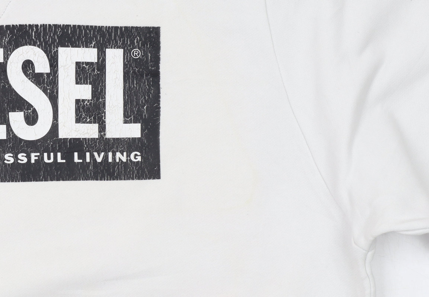 Mens UK Size XL Diesel White Pullover Sweatshirt