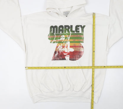 Mens UK Size XL Bob Marley White Pullover Hoodie