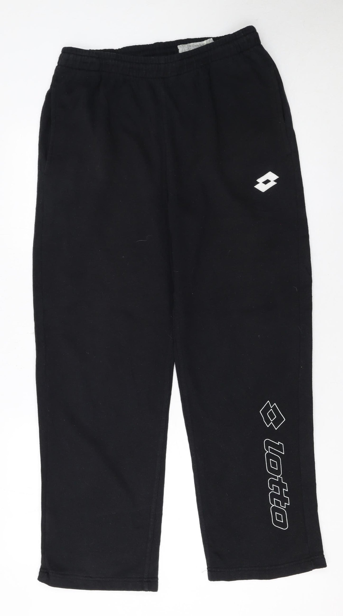 Womens UK Size L Lotto Regular Fit Sweatpants Black Trousers