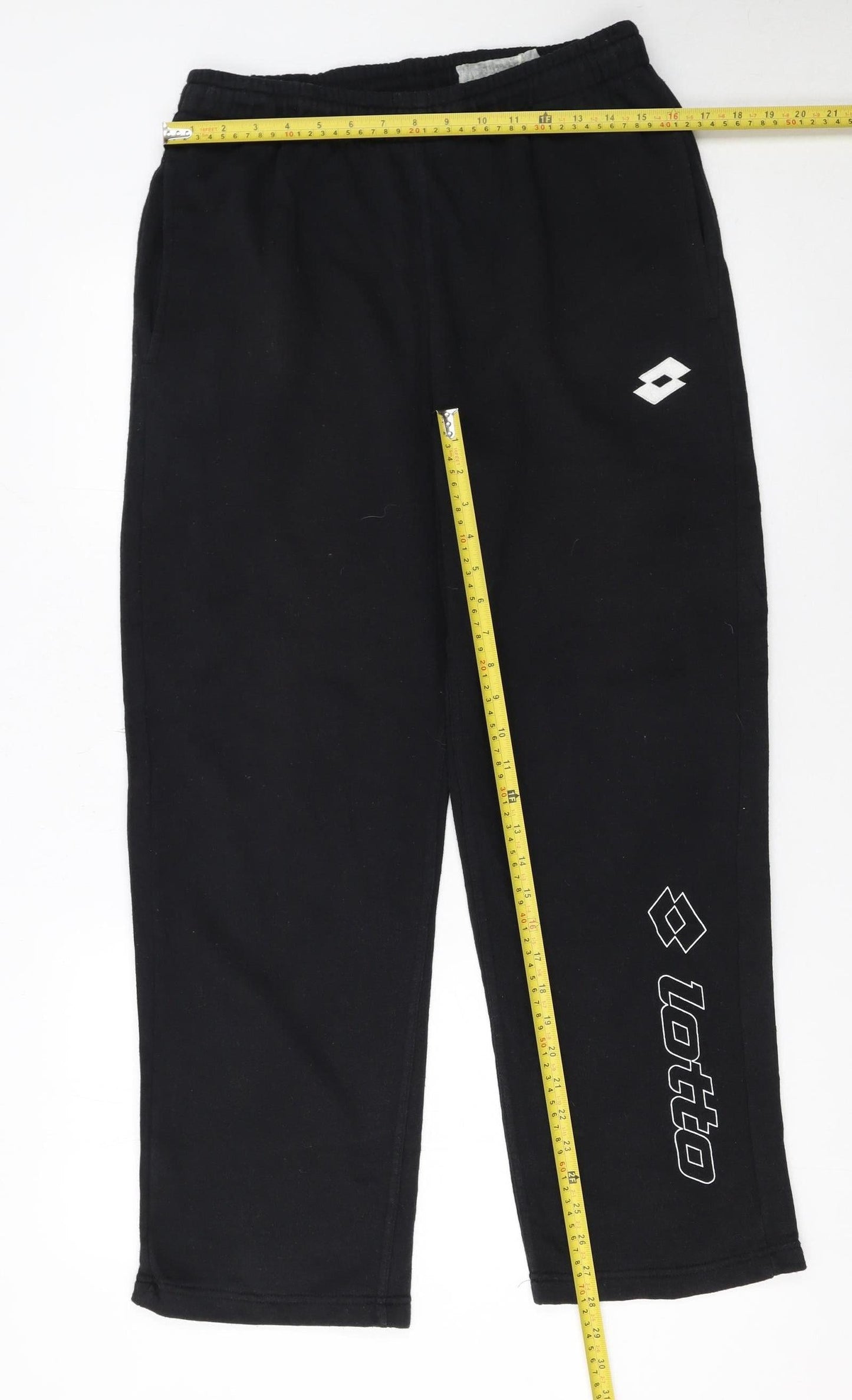 Womens UK Size L Lotto Regular Fit Sweatpants Black Trousers