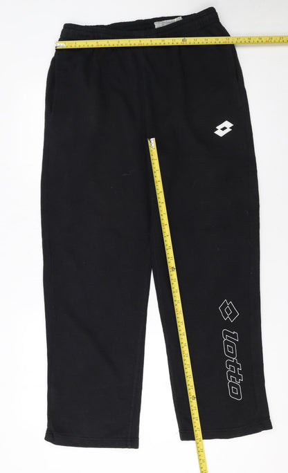 Womens UK Size L Lotto Regular Fit Sweatpants Black Trousers