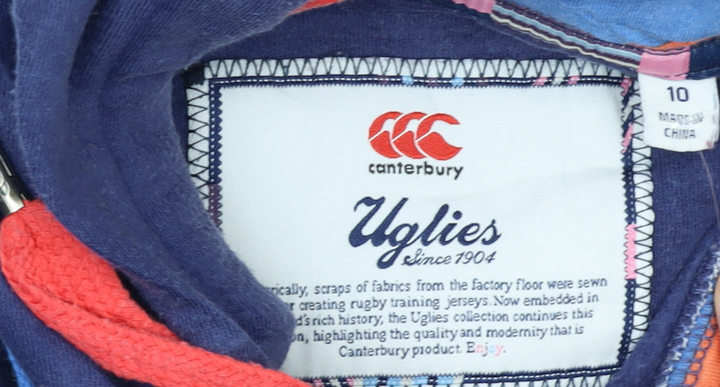 Womens UK Size 10 Canterbury Blue Pullover Hoodie