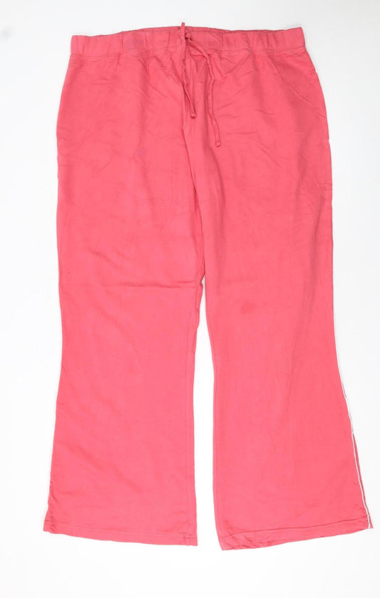 Womens UK Size 22 South Relaxed Fit Casual Travel Pink Trousers