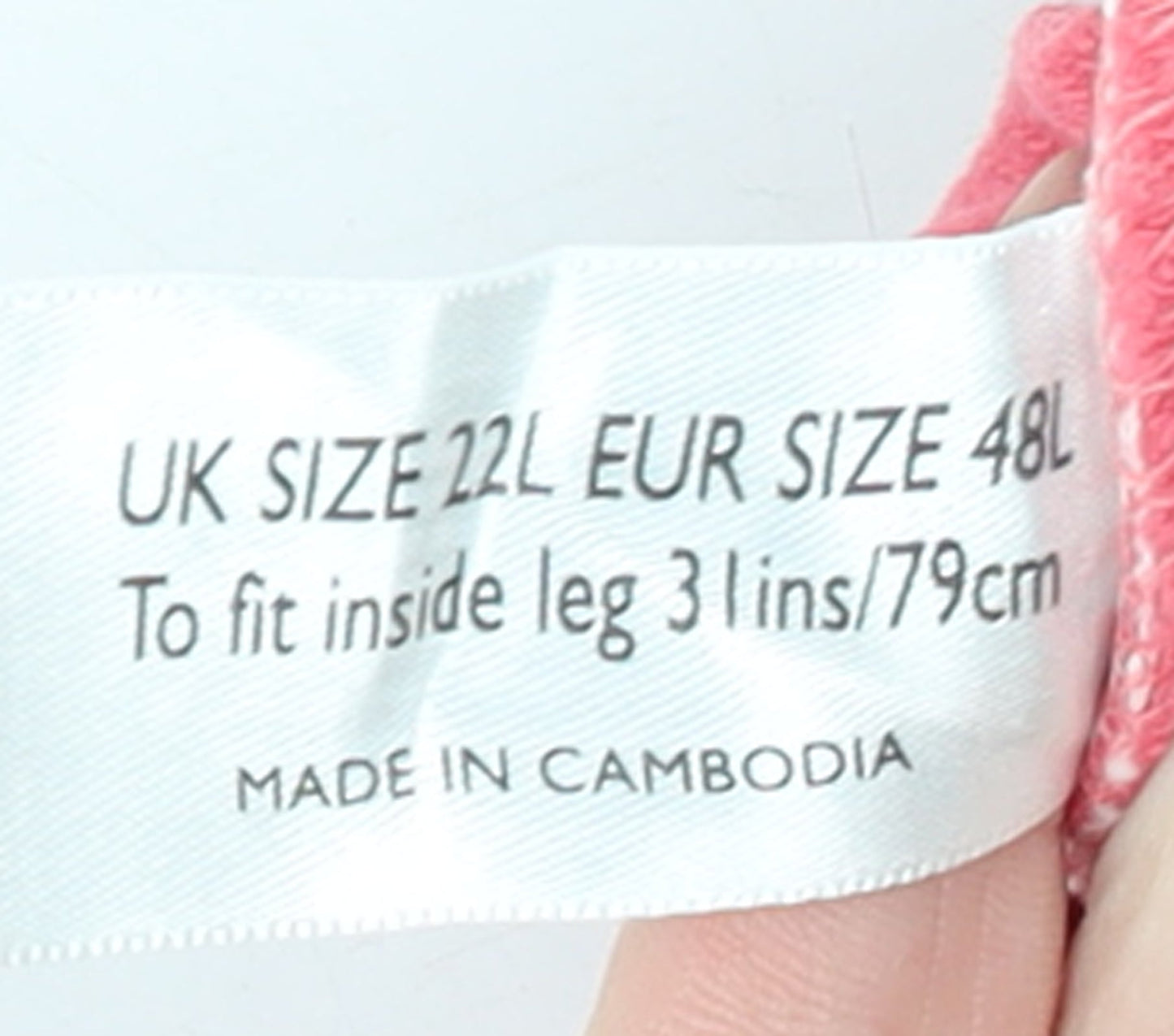 Womens UK Size 22 South Relaxed Fit Casual Travel Pink Trousers
