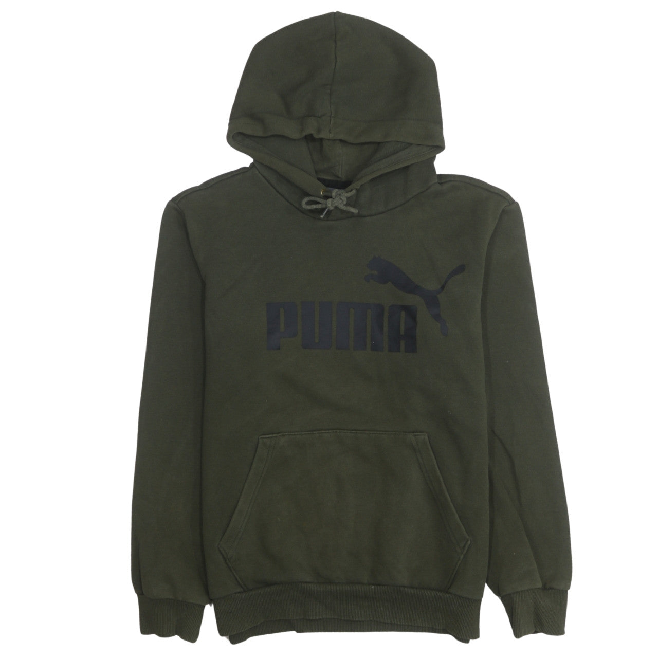 Mens UK Size XS PUMA Green Pullover Hoodie