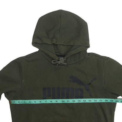 Mens UK Size XS PUMA Green Pullover Hoodie