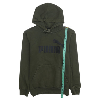Mens UK Size XS PUMA Green Pullover Hoodie