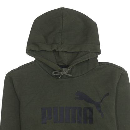 Mens UK Size XS PUMA Green Pullover Hoodie