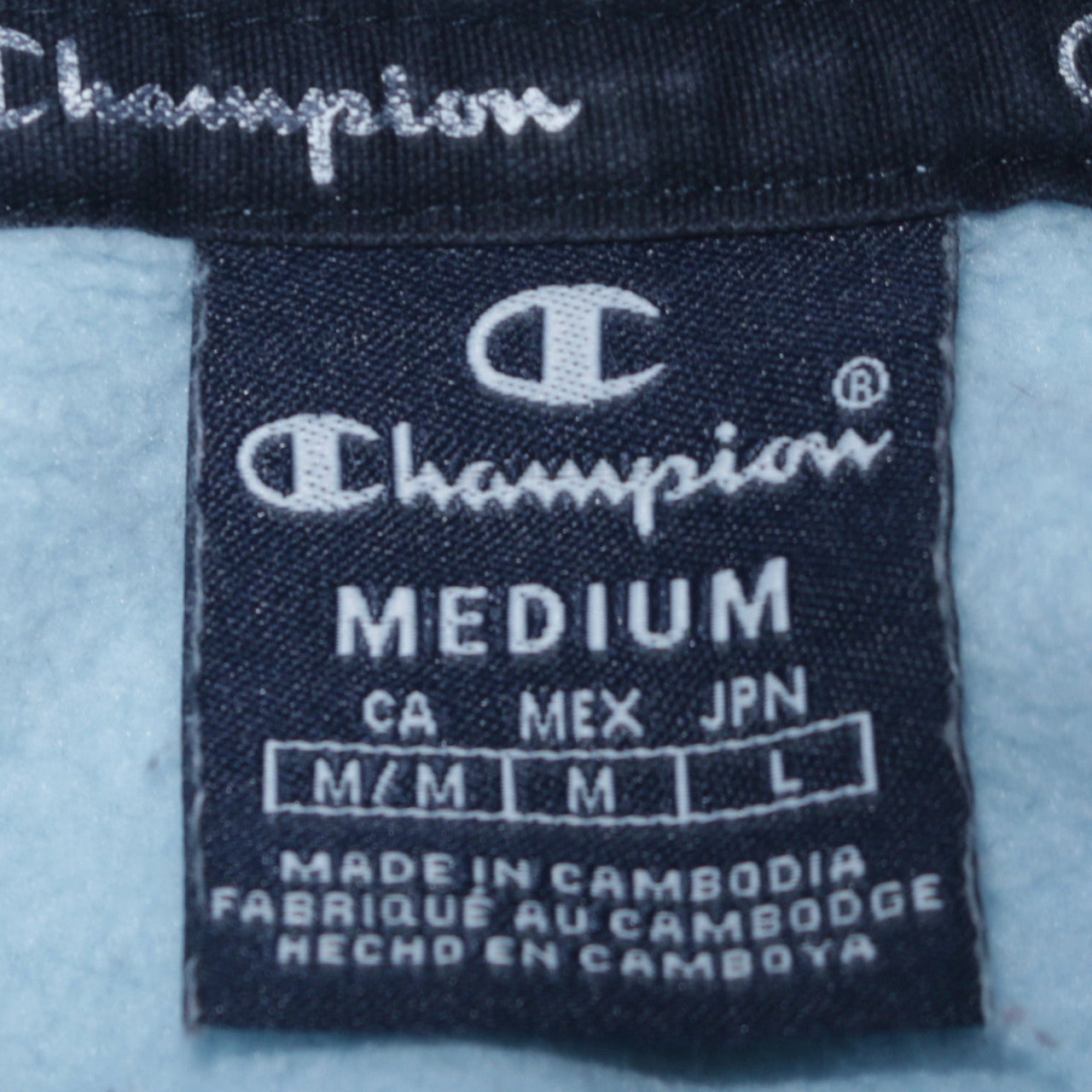 Mens UK Size M Champion Blue Pullover Hoodie