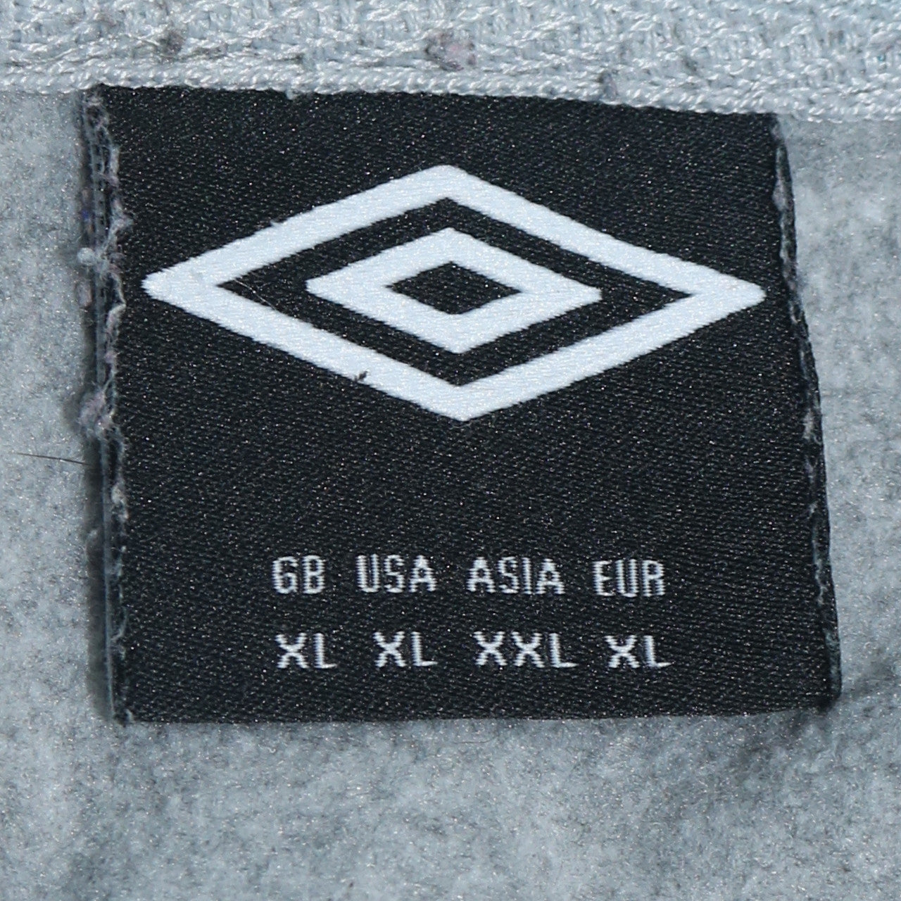 Mens UK Size XL Umbro Grey Full Zip Hoodie