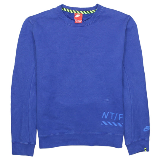 Mens UK Size S Nike Blue Pullover Sweatshirt